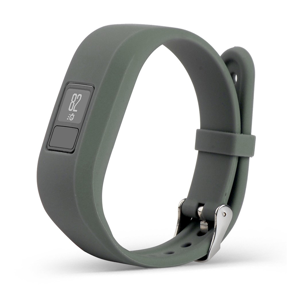 Soft Silicone Wrist Watch Strap for Garmin Vivofit 3 - Dark Grey-1