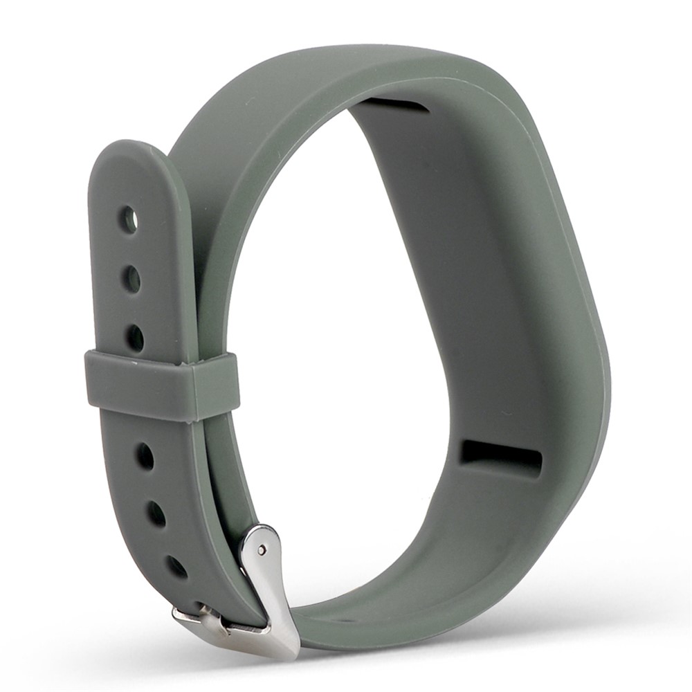 Per Garmin Vivofit 3 Cinghia di Sostituzione Regolabile Della Fascia Silicone Morbida - Grigio Scuro-2