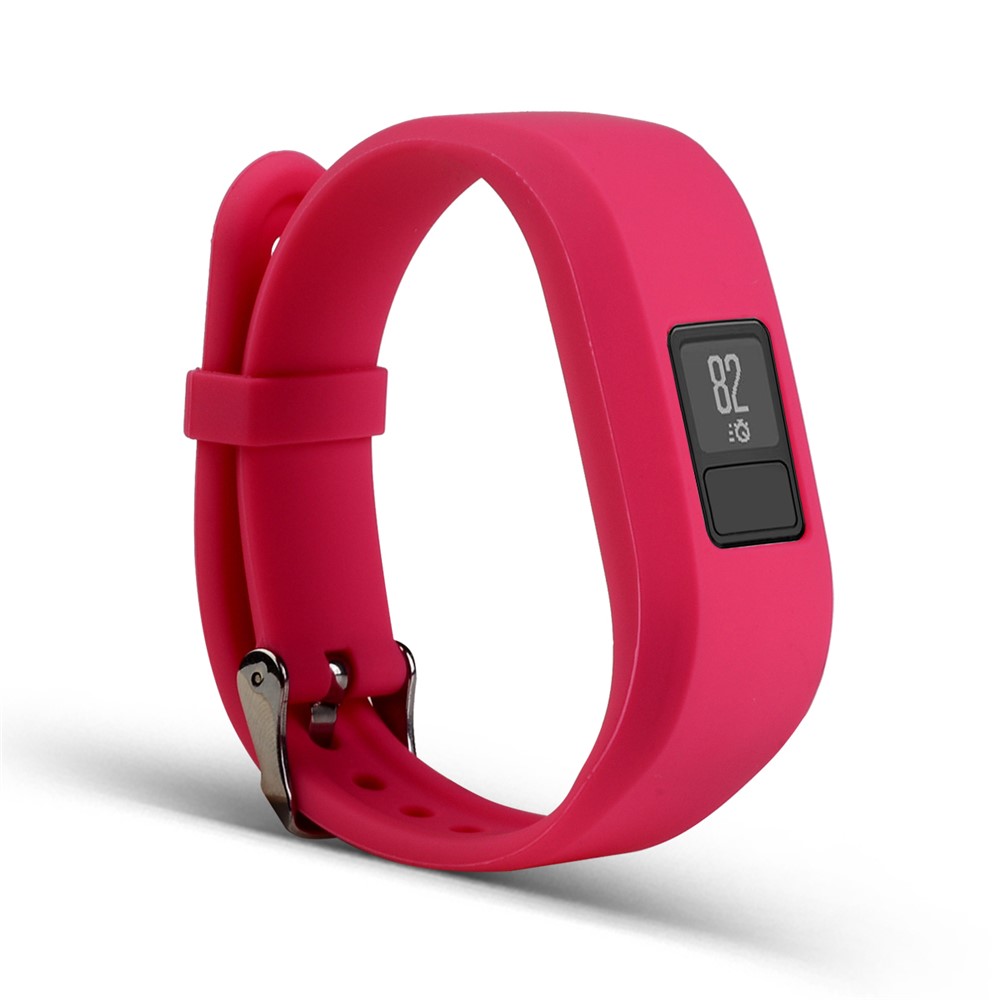 Für Garmin Vivofit 3 Weiches Silikon -uhren -band -verstellbarer Ersatzgurt - Rose