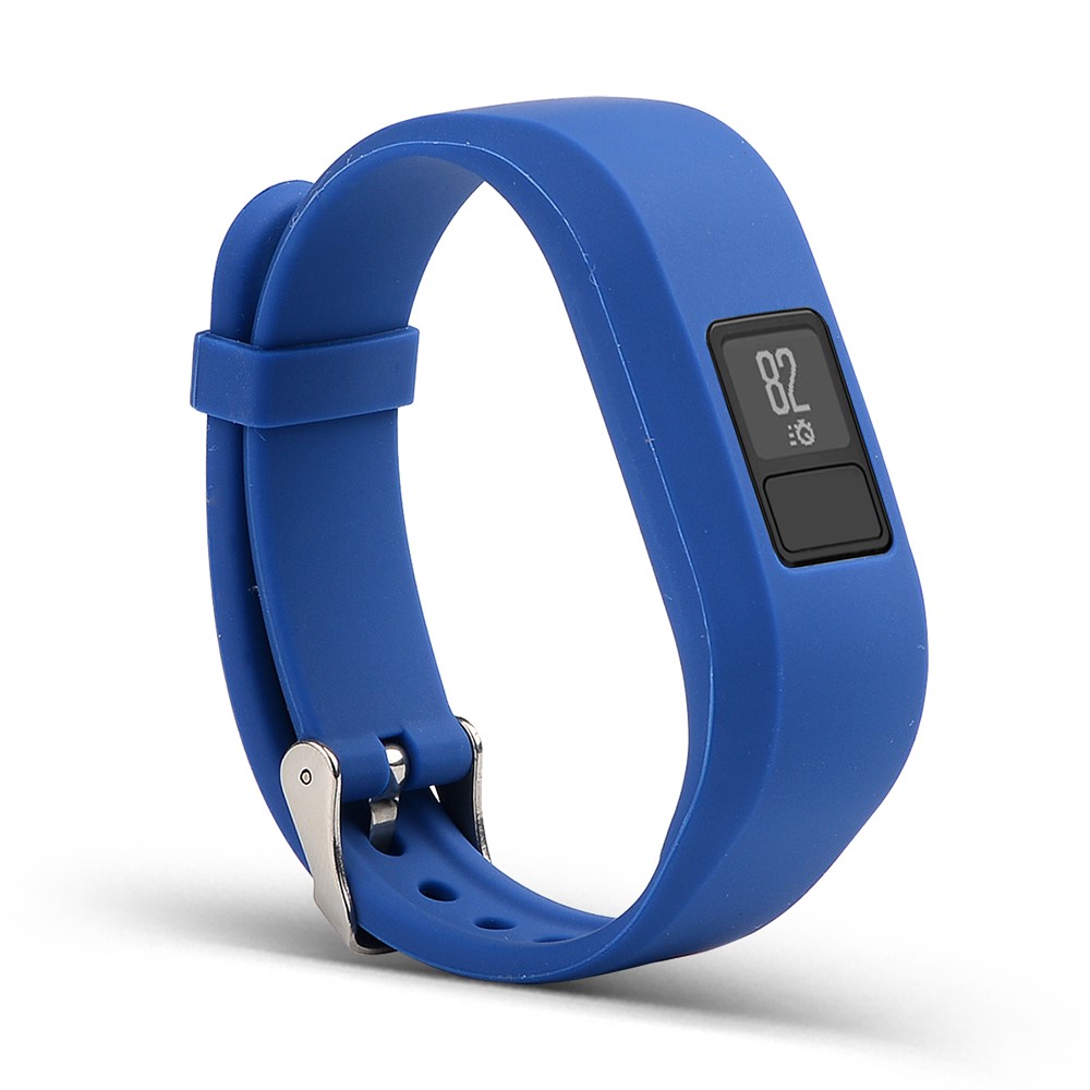 Flexible Soft Silicone Wrist Watch Strap for Garmin Vivofit 3 - Dark Blue-4