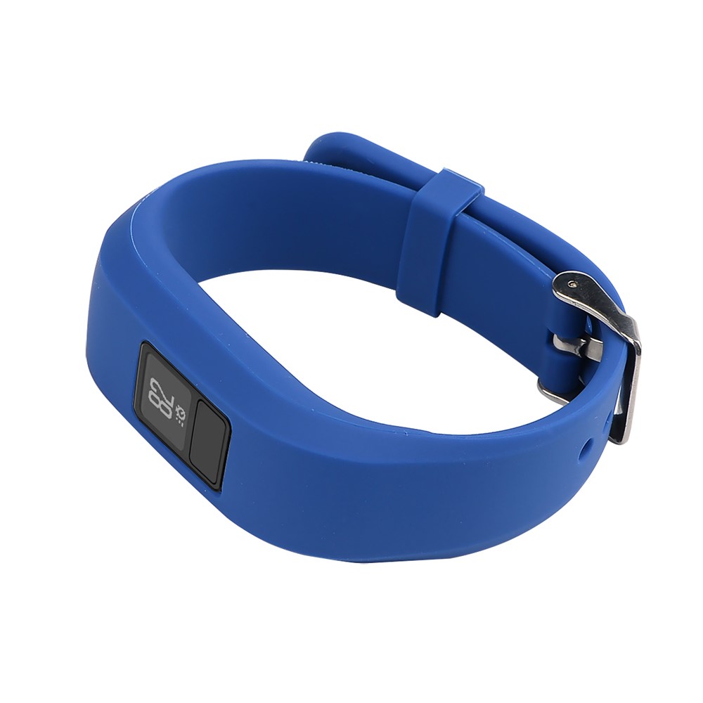 Flexible Soft Silicone Wrist Watch Strap for Garmin Vivofit 3 - Dark Blue-5