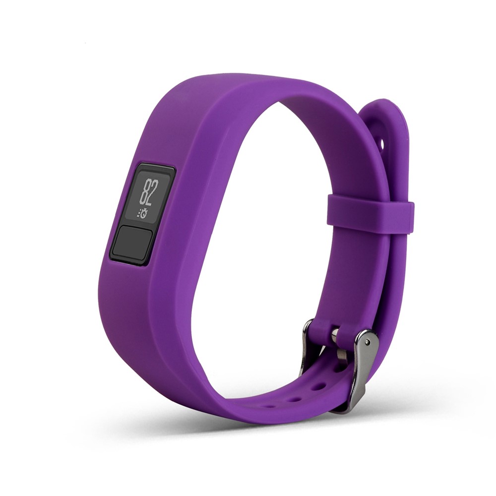 Flexible Soft Silicone Replacement Wrist Watch Band for Garmin Vivofit 3 - Purple-1