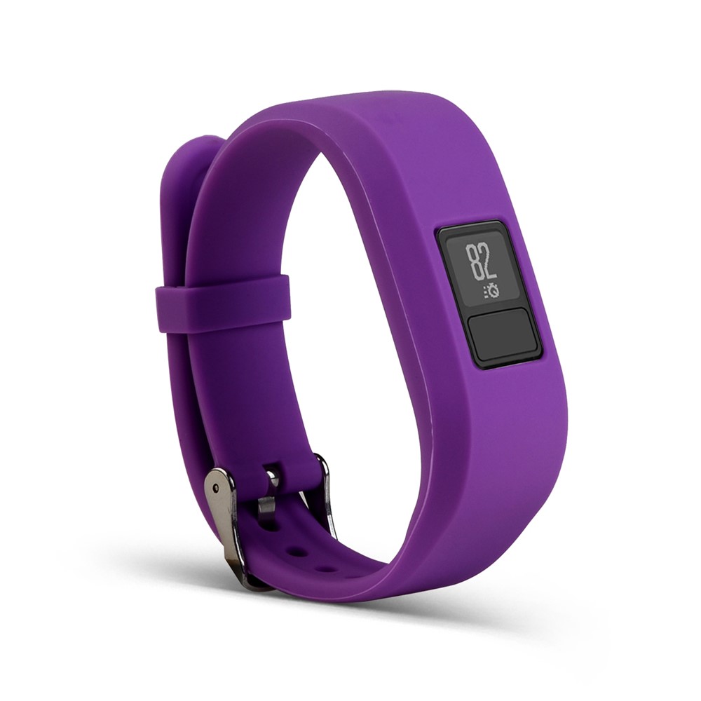 Flexible Soft Silicone Replacement Wrist Watch Band for Garmin Vivofit 3 - Purple-3