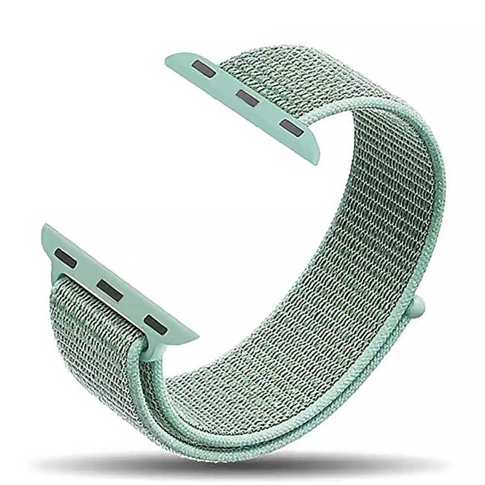 Nylon Velcro Closure Smart Watch Wristband for Apple Watch Series 4 44mm / Series 3 2 1 42mm - Cyan-2