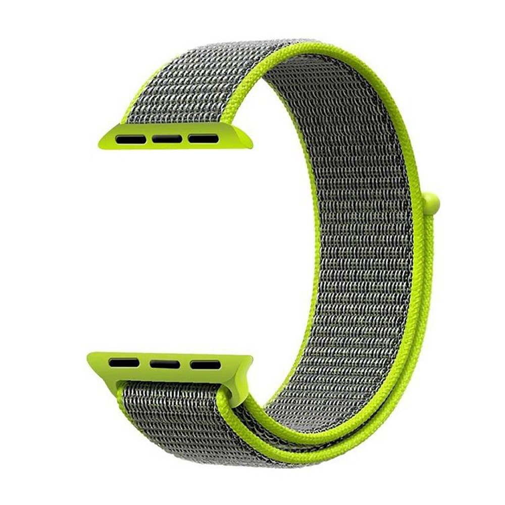 Nylon Velcro Closure Watch Strap Band for Apple Watch Series 4 40mm / Series 3 2 1 38mm - Green-2
