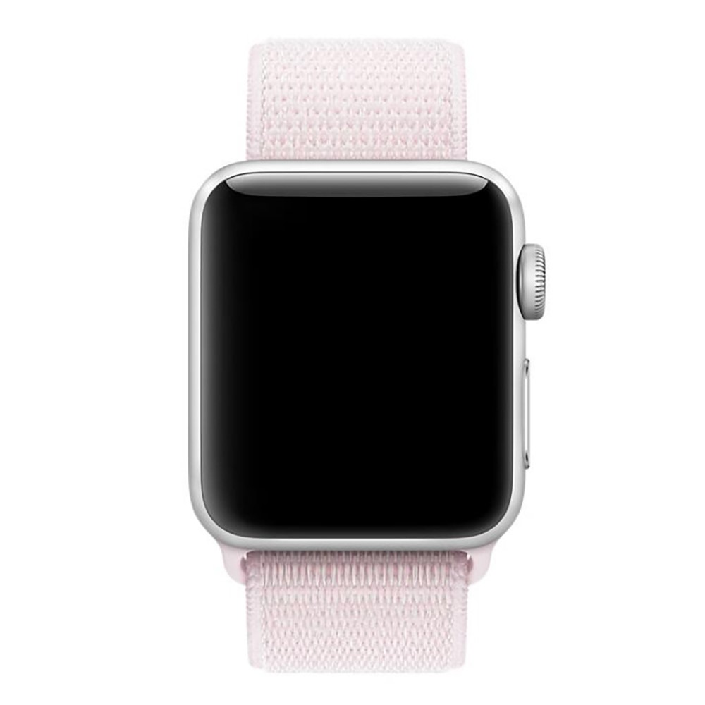 Adjustable Velcro Closure Nylon Watch Band for Apple Watch Series 4 40mm / Series 3 2 1 38mm - Pink-3