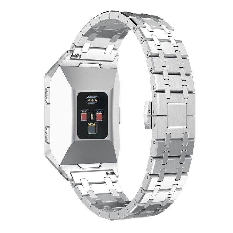 22mm 316L Stainless Steel Butterfly Buckle Watch Band for Fitbit Ionic - Silver Color-2