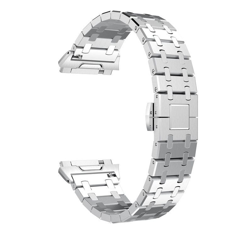 22mm 316L Stainless Steel Butterfly Buckle Watch Band for Fitbit Ionic - Silver Color-3