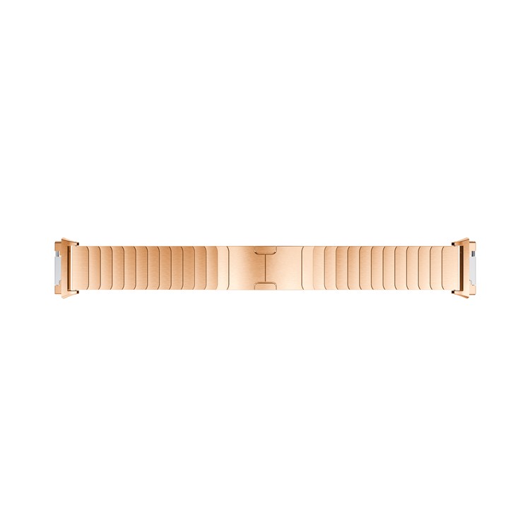 Stainless Steel Link Chain Watch Band Replacement with Lugs Adapters for Fitbit Ionic - Rose Gold Color-4