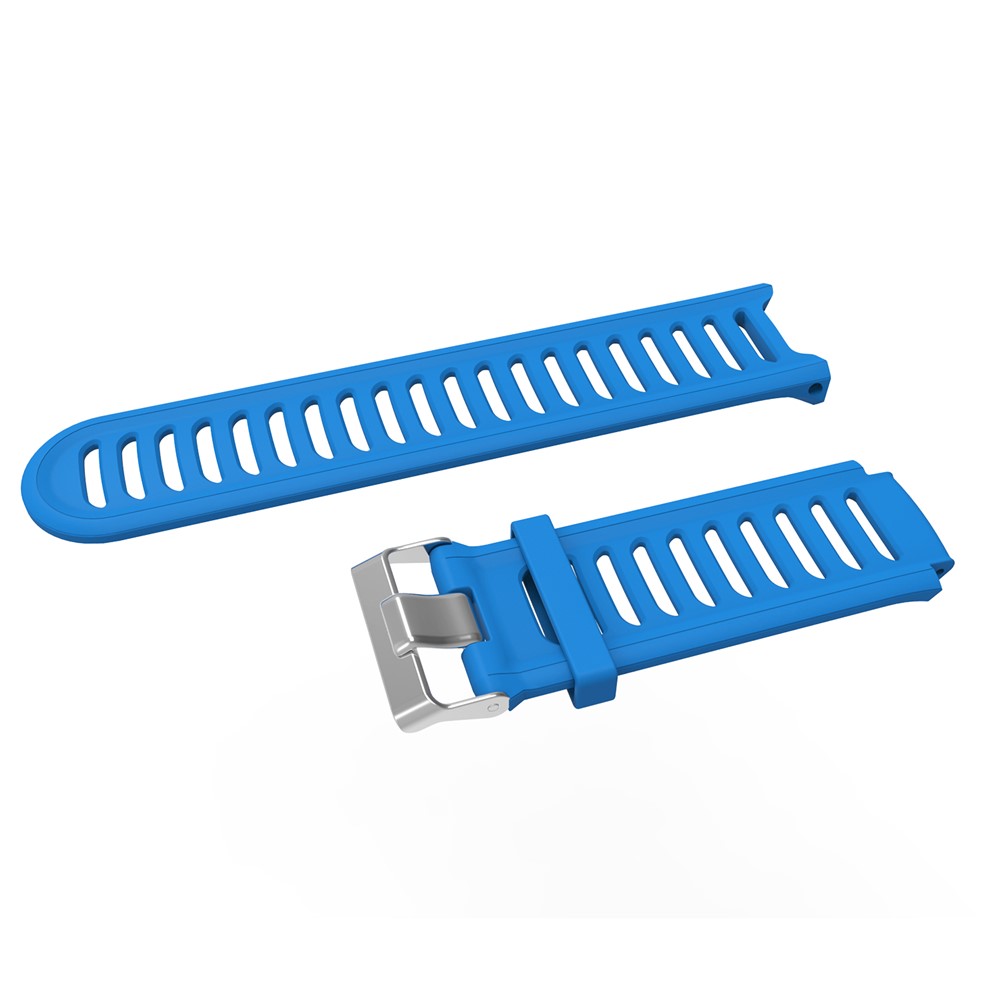 Metal Buckle Flexible Silicone Watch Band Replacement with Installment Tool Kit for Garmin Forerunner 910XT - Blue-2