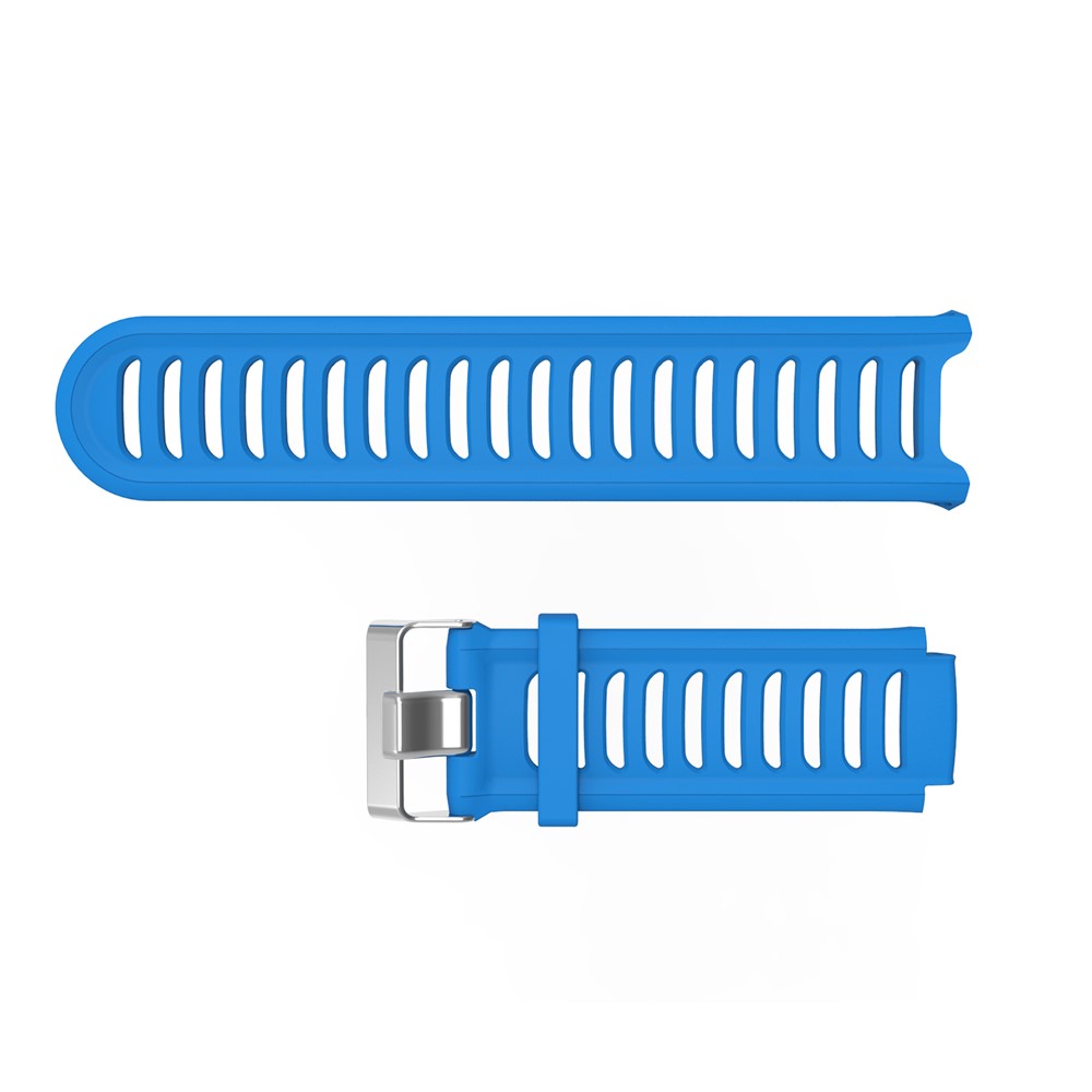 Metal Buckle Flexible Silicone Watch Band Replacement with Installment Tool Kit for Garmin Forerunner 910XT - Blue-3