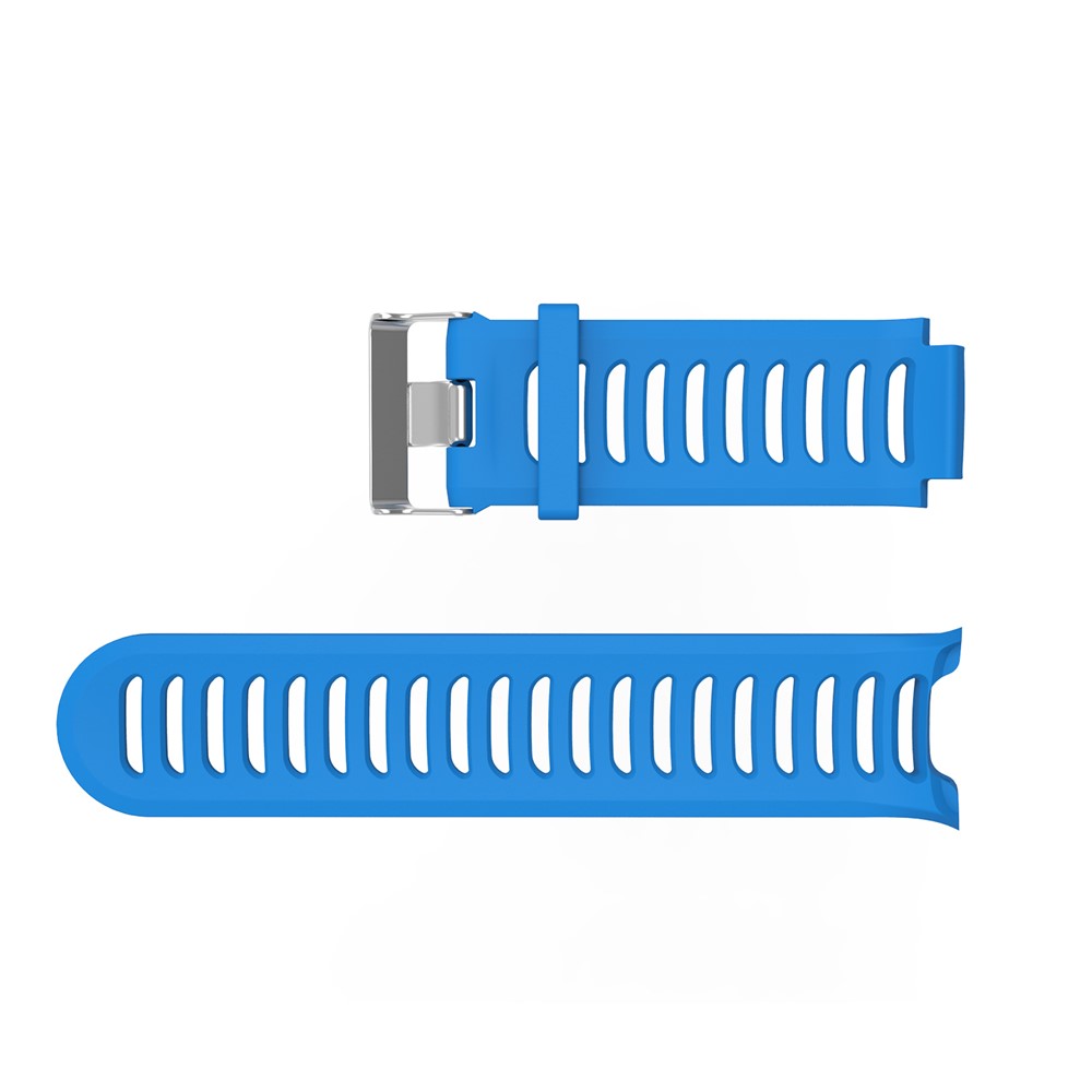 Metal Buckle Flexible Silicone Watch Band Replacement with Installment Tool Kit for Garmin Forerunner 910XT - Blue-4