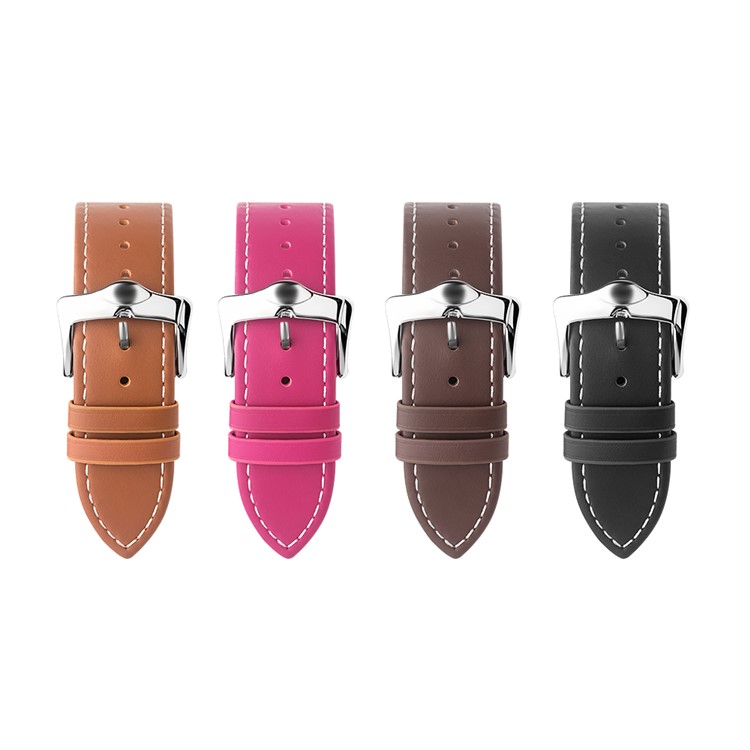 QIALINO Top Layer Cowhide Leather Watch Strap Replacement for Apple Watch Series 4 40mm / Series 3 / 2 / 1 38mm - Coffee-6