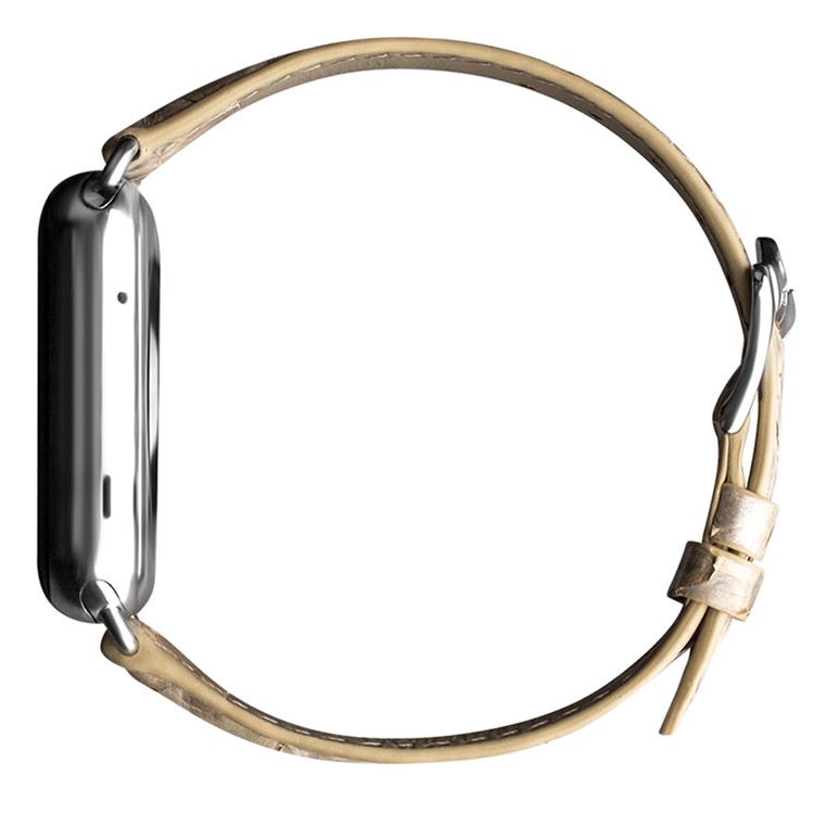 QIALINO Morelia Spilota Texture Genuine Leather Watch Band for Apple Watch Series 4 44mm / Series 3 2 1 42mm-5