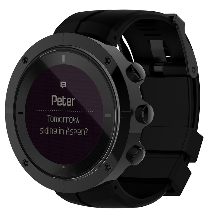 Correa de Reloj de Pulsera de Silicona Suave Con Herramientas de Instalación Para Suunto Kailash - Negro-2