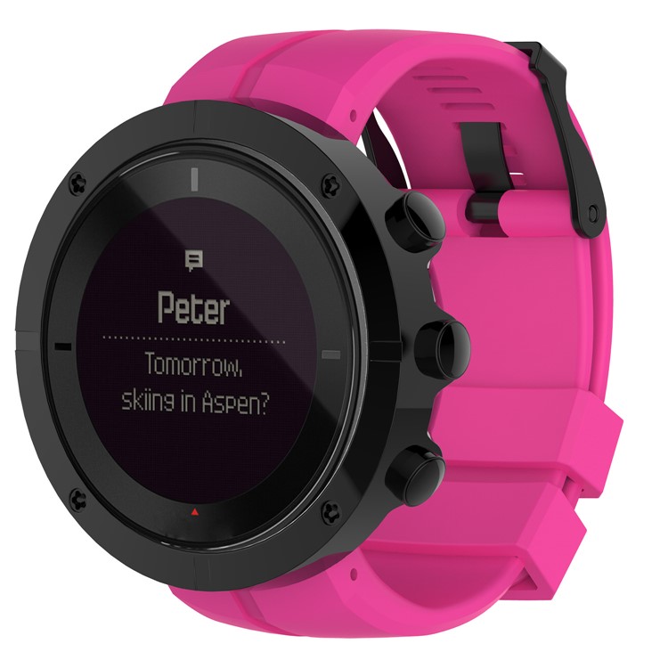 For Suunto Kailash Silicone Wrist Watch Strap Replacement with Installation Tools - Rose-2