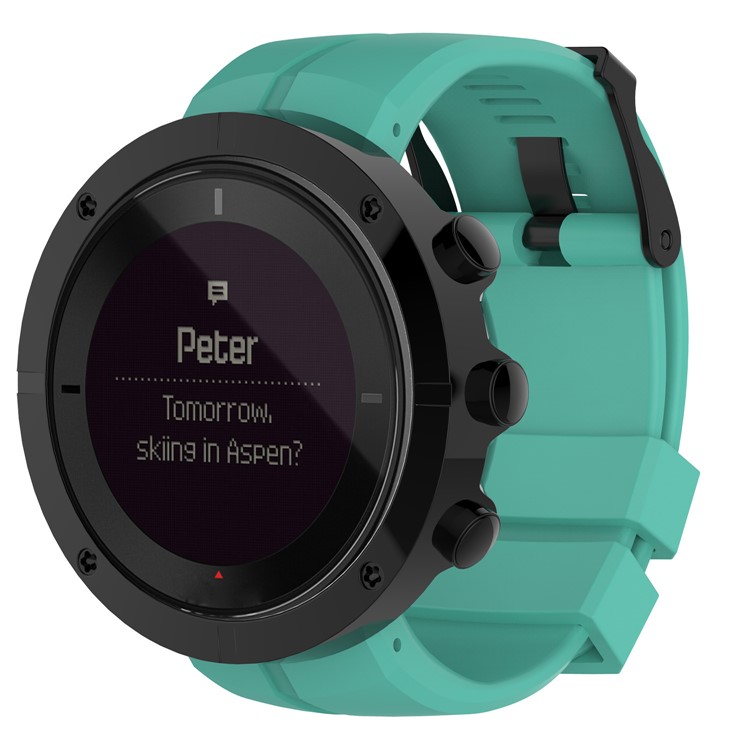 Soft Silicone Wrist Watch Band Strap with Installation Tools for Suunto Kailash - Cyan-2