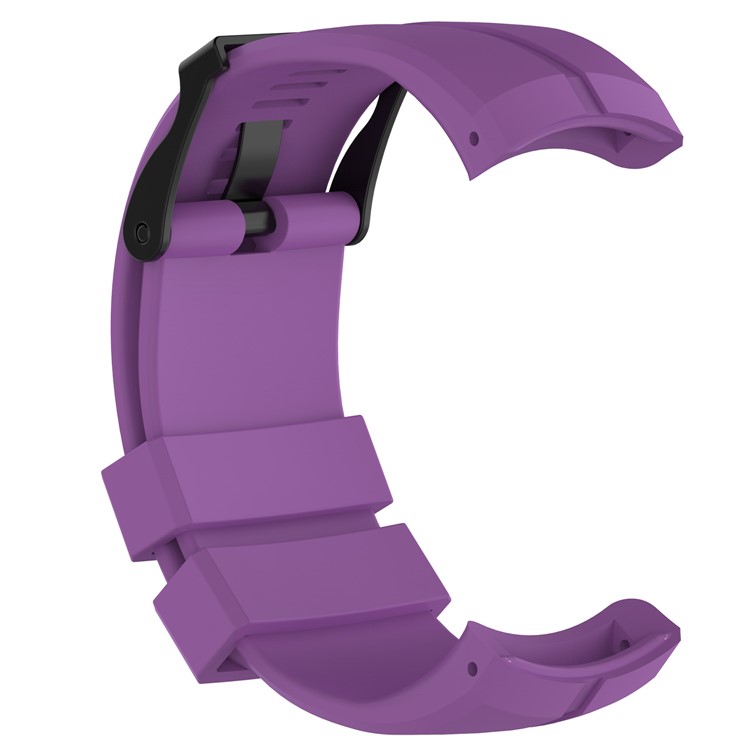 Pin Buckle Silicone Watch Band with Installation Tools for Suunto Kailash - Purple-2