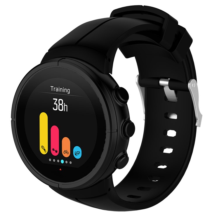 Reemplazo De Correa De Reloj De Silicona Para Suunto Spartan Ultra Con Barras De Resorte Y Herramienta - Negro-2