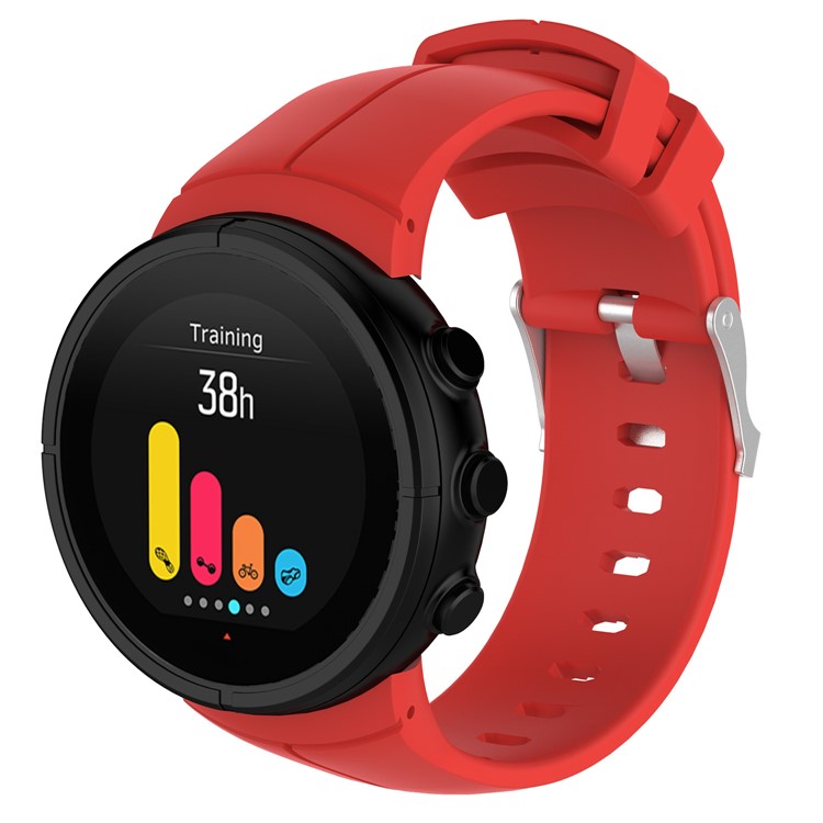 Soft Silicone Watch Wrist Band for Suunto Spartan Ultra with Spring Bars and Tool - Red-3