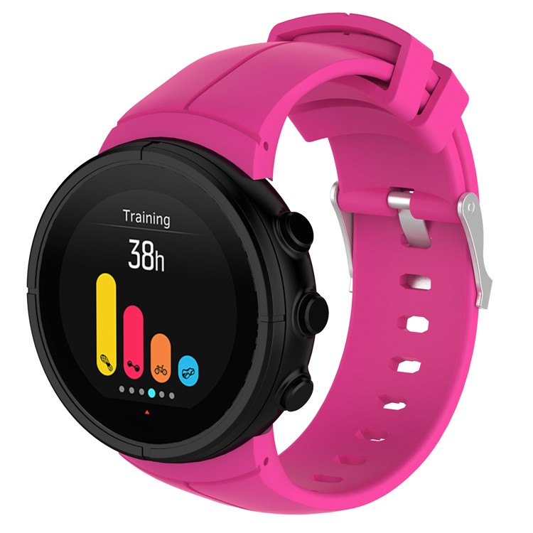Soft Silicone Watchband Replacement for Suunto Spartan Ultra with Spring Bars and Tool - Rose-2