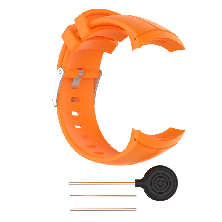 Soft Silicone Watch Wrist Strap for Suunto Spartan Ultra with Spring Bars and Tool - Orange-1