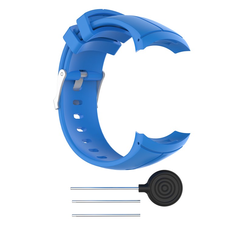 Soft Silicone Watch Band for Suunto Spartan Ultra with Spring Bars and Tool - Blue-1