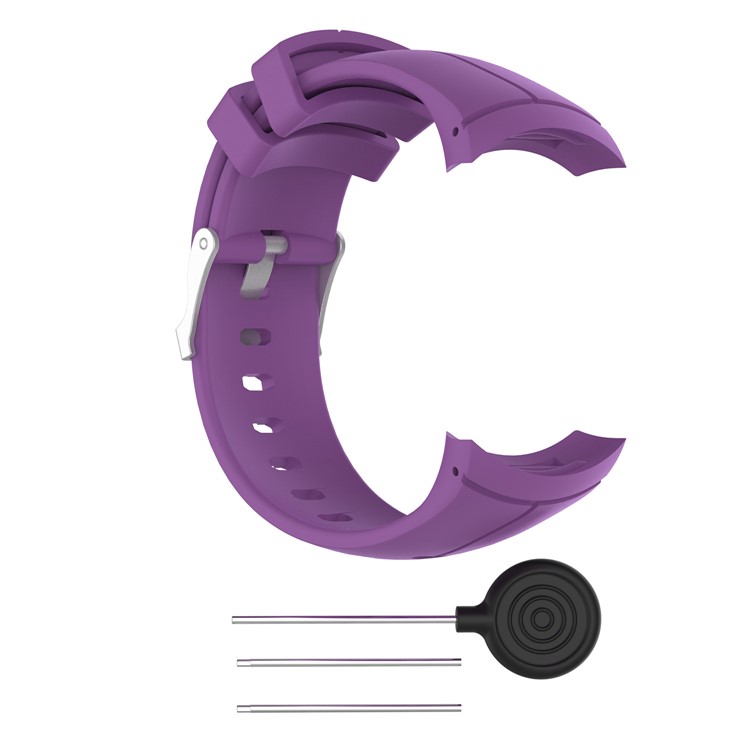 Soft Silicone Watch Strap for Suunto Spartan Ultra with Spring Bars and Tool - Purple-1