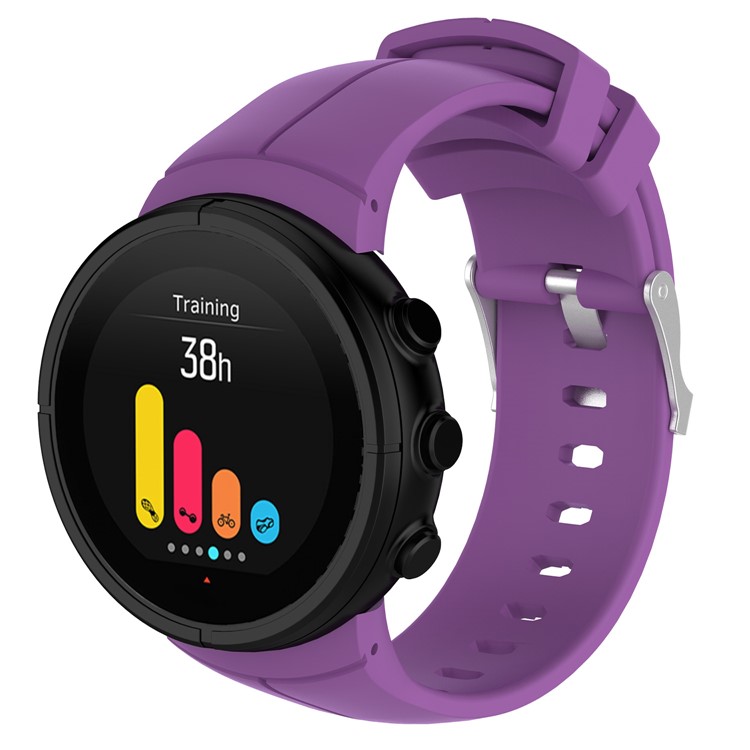 Soft Silicone Watch Strap for Suunto Spartan Ultra with Spring Bars and Tool - Purple-2