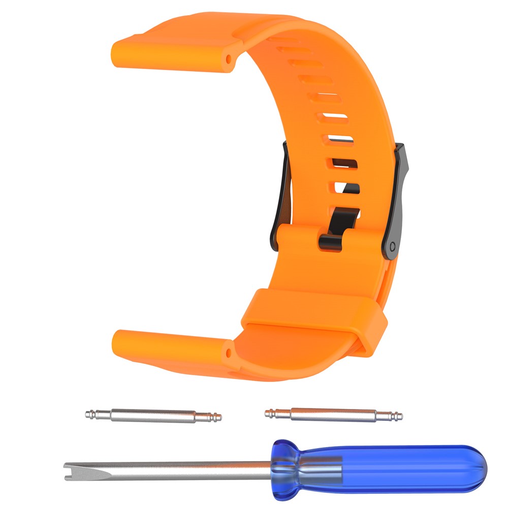 Silicone Watch Strap for Suunto Traverse with Spring Bars and Tool - Orange-1