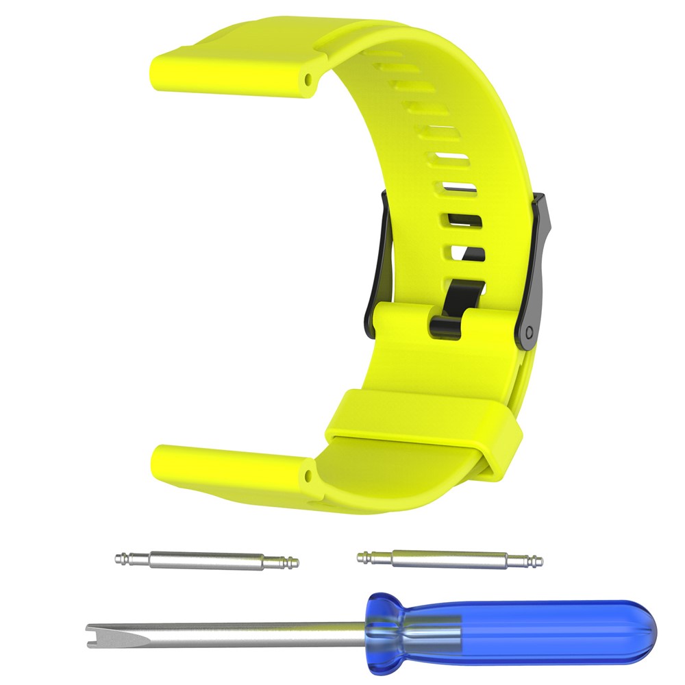 Silicone Watch Bracelet for Suunto Traverse with Spring Bars and Tool - Green-1