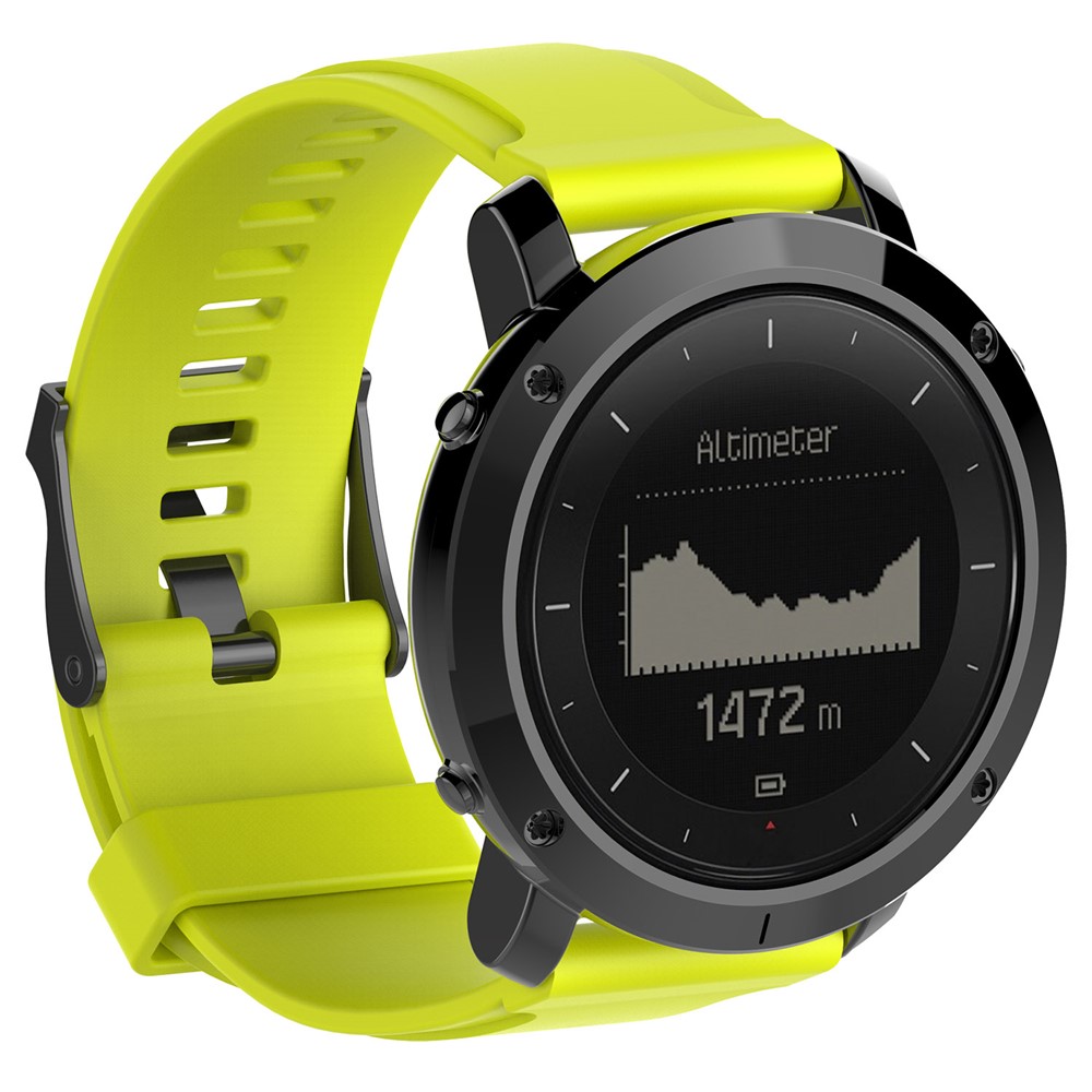 Silicone Watch Bracelet for Suunto Traverse with Spring Bars and Tool - Green-3
