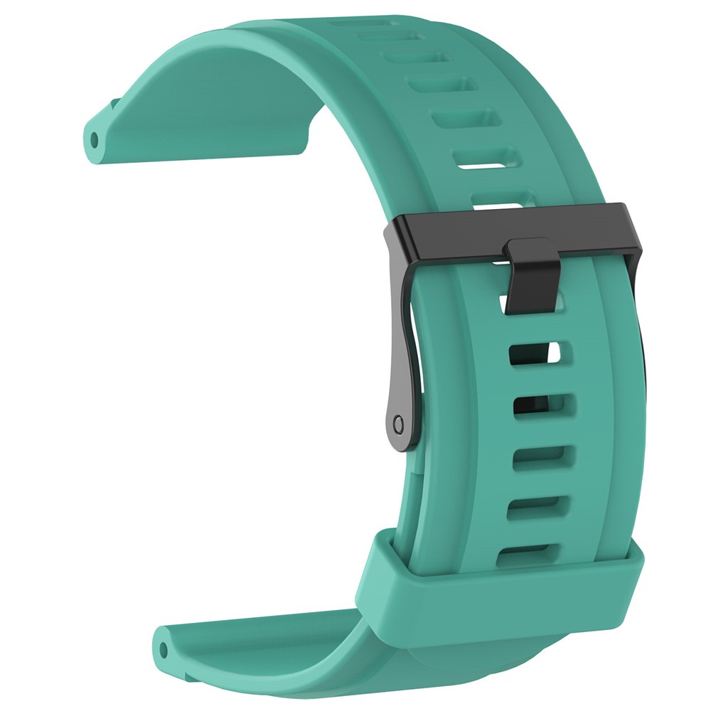 Silicone Watchband wrist Strap for Suunto Traverse with Spring Bars and Tool - Cyan-3