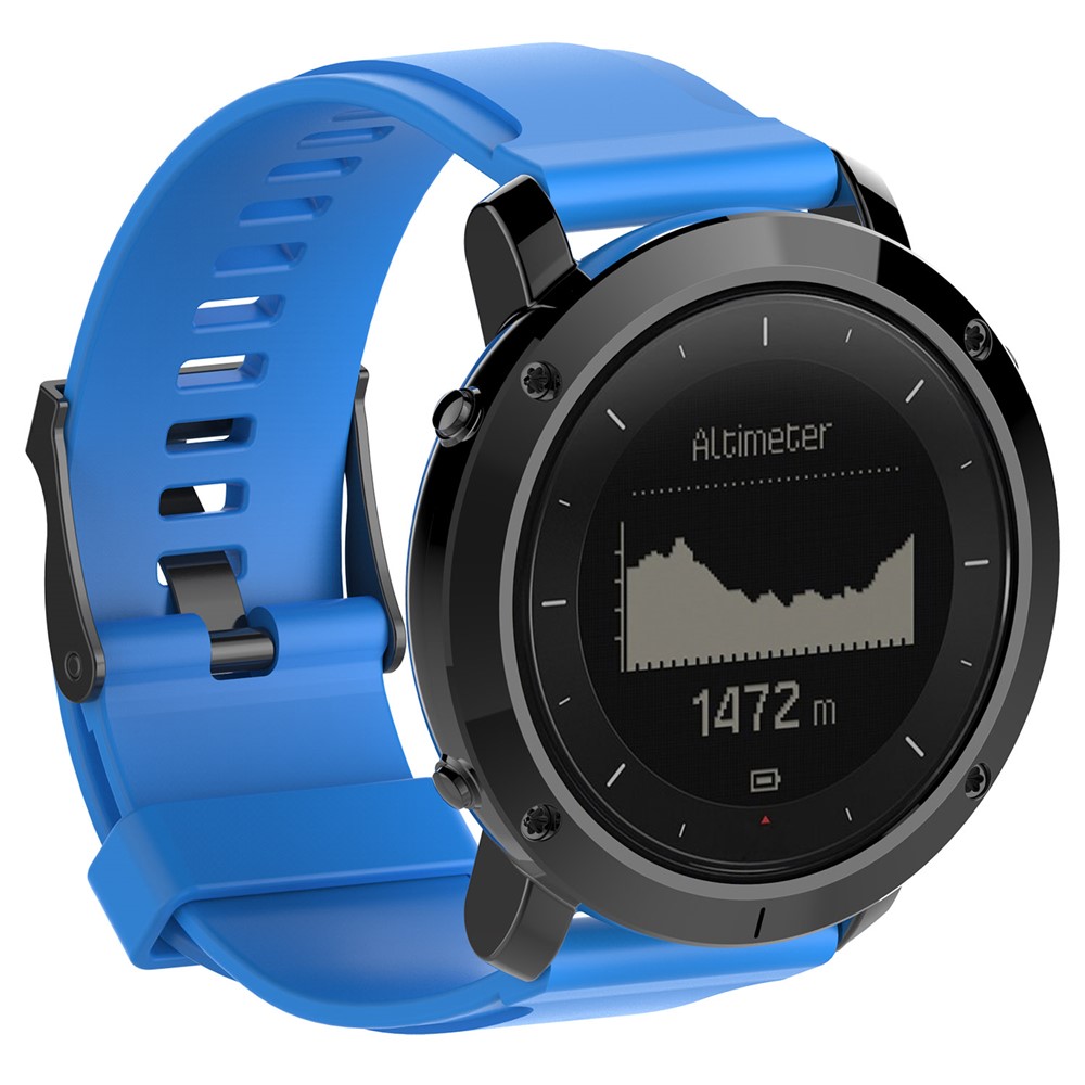 Silicone Watch Sports Strap for Suunto Traverse with Spring Bars and Tool - Blue-3