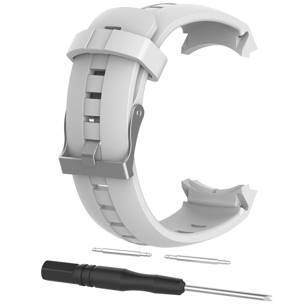 Silicone Watch Band for Suunto Spartan Sport with Spring Bars and Tool - White-1