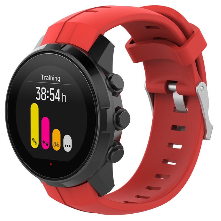 Replacement Silicone Watchband for Suunto Spartan Sport with Spring Bars and Tool - Red-2