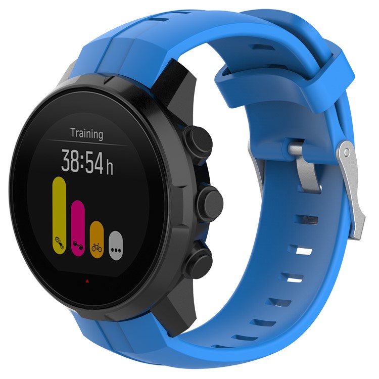 Silicone Watch Strap Replacement for Suunto Spartan Sport with Spring Bars and Tool - Blue-2