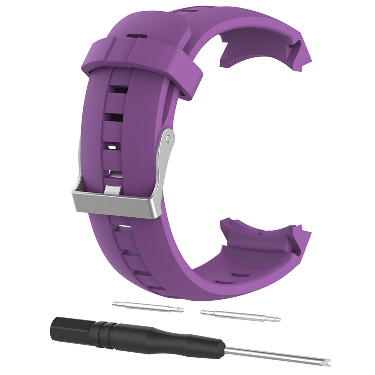 Silicone Wrist Watch Strap Band for Suunto Spartan Sport with Spring Bars and Tool - Purple-1