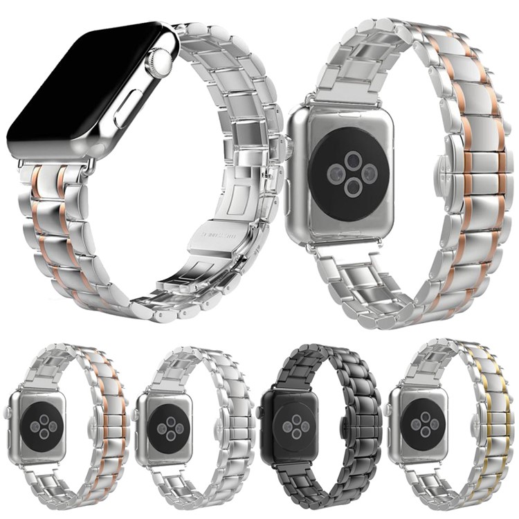 Correa De Reloj De Acero Inoxidable De Repuesto Para Apple Watch Series 5 4 40mm / Serie 3 2 1 38 Mm - Negro-8