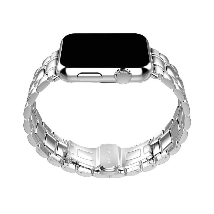 Edelstahlarmband Für Apple Watch Serie 5 4 40mm / Serie 3 2 1 38mm - Silberfarbe / Grau-3