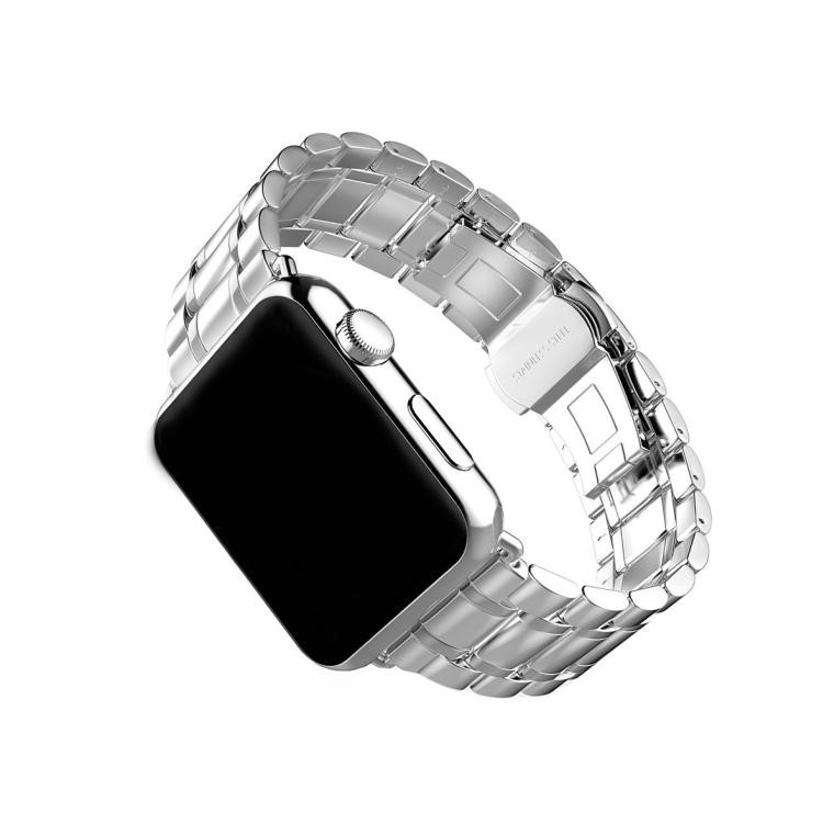 Edelstahlarmband Für Apple Watch Serie 5 4 40mm / Serie 3 2 1 38mm - Silberfarbe / Grau-4