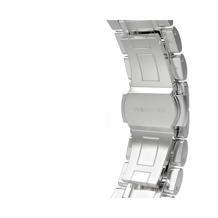 Edelstahlarmband Für Apple Watch Serie 5 4 40mm / Serie 3 2 1 38mm - Silberfarbe / Grau-5