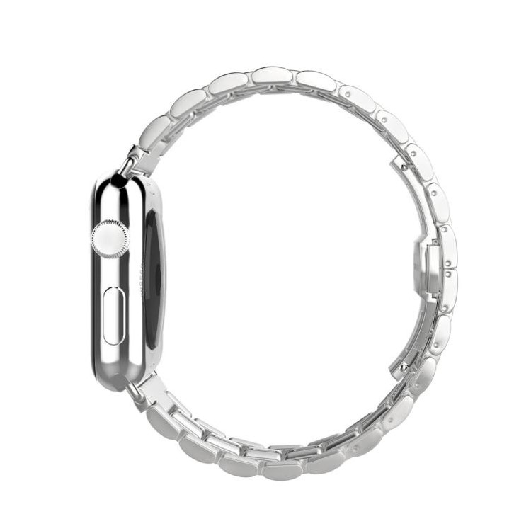 Edelstahlarmband Für Apple Watch Serie 5 4 40mm / Serie 3 2 1 38mm - Silberfarbe / Grau-7