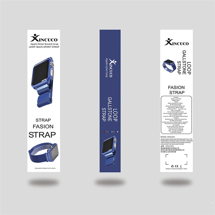 XINCUCO Milanese Aluminum Alloy Magnetic Watch Strap + Watch Frame for Apple Watch Series 5 4 44mm /Series 3/2/1 42mm - Blue-6