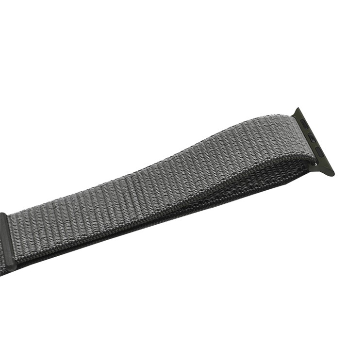 XINCUCO Nylon Velcro Closure Watch Strap for Apple Watch Series 4 40mm, Series 3 / 2 / 1 38mm - Black-5