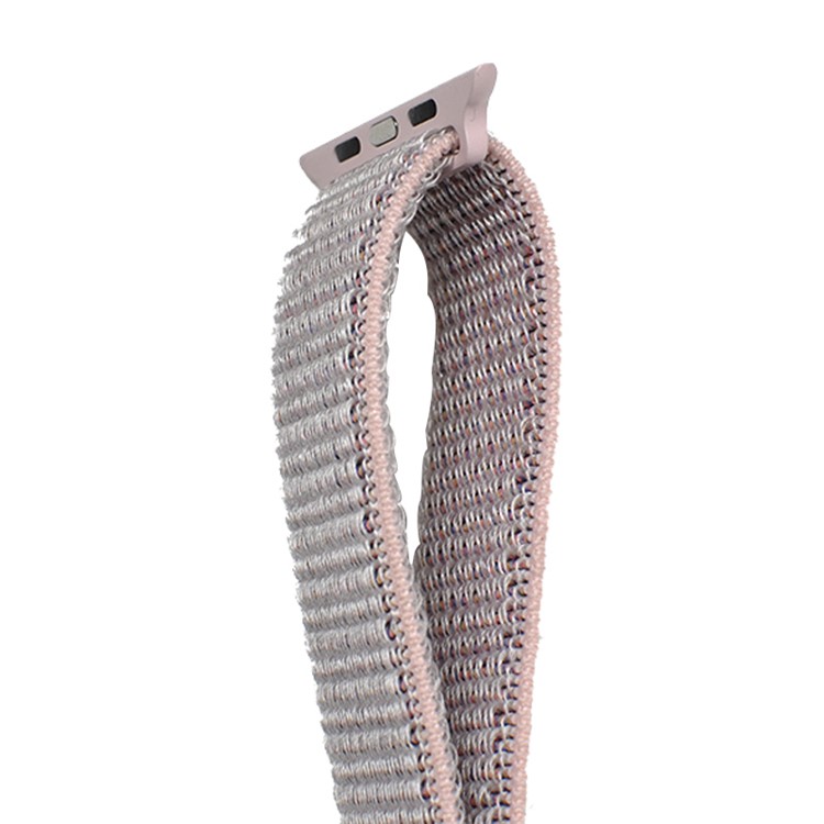XINCUCO Nylon Velcro Closure Wrist Watch Band for Apple Watch Series 4 40mm, Series 3 / 2 / 1 38mm - Pink-3