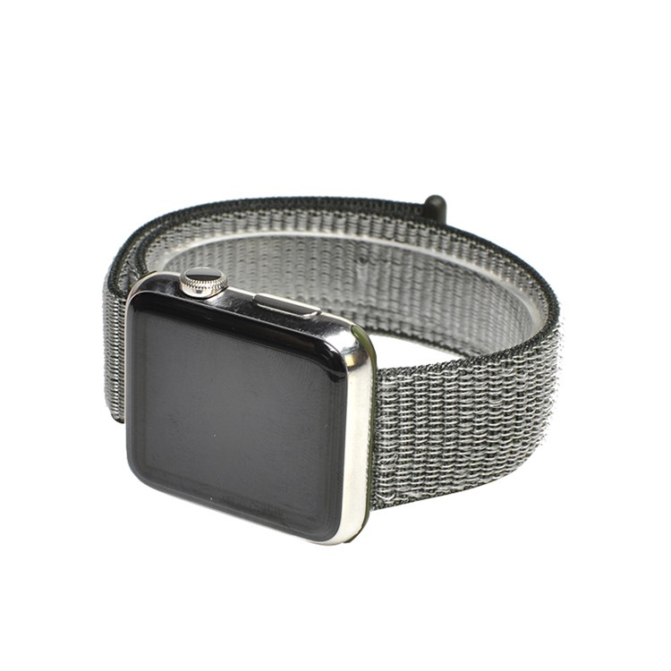 XINCUCO Nylon Velcro Closure Wrist Watchband for Apple Watch Series 4 44mm, Series 3 / 2 / 1 42mm - Grey-2
