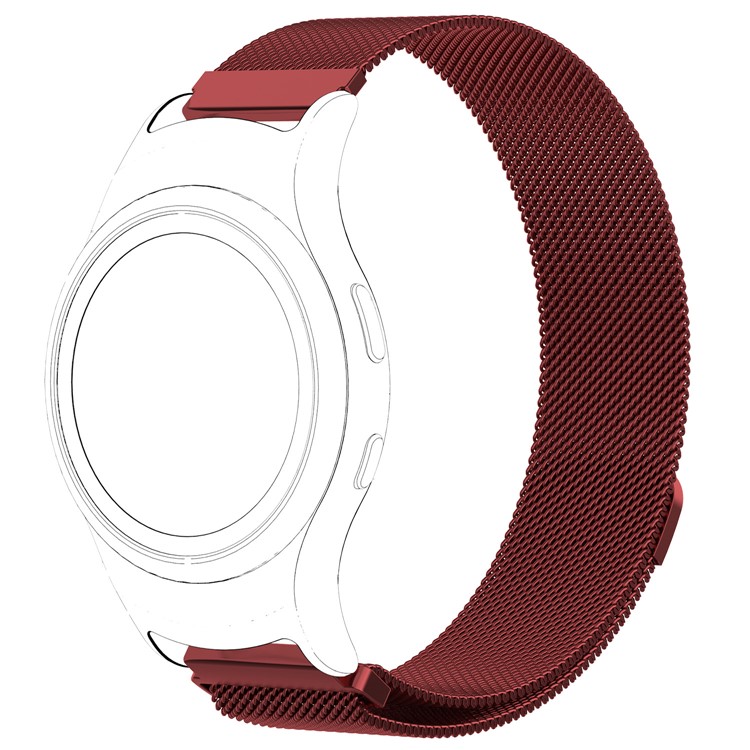 

Magnetic Milanese Loop Stainless Steel Woven Watch Strap for Samsung Gear Fit2 R360 - Red, Other Phone Models