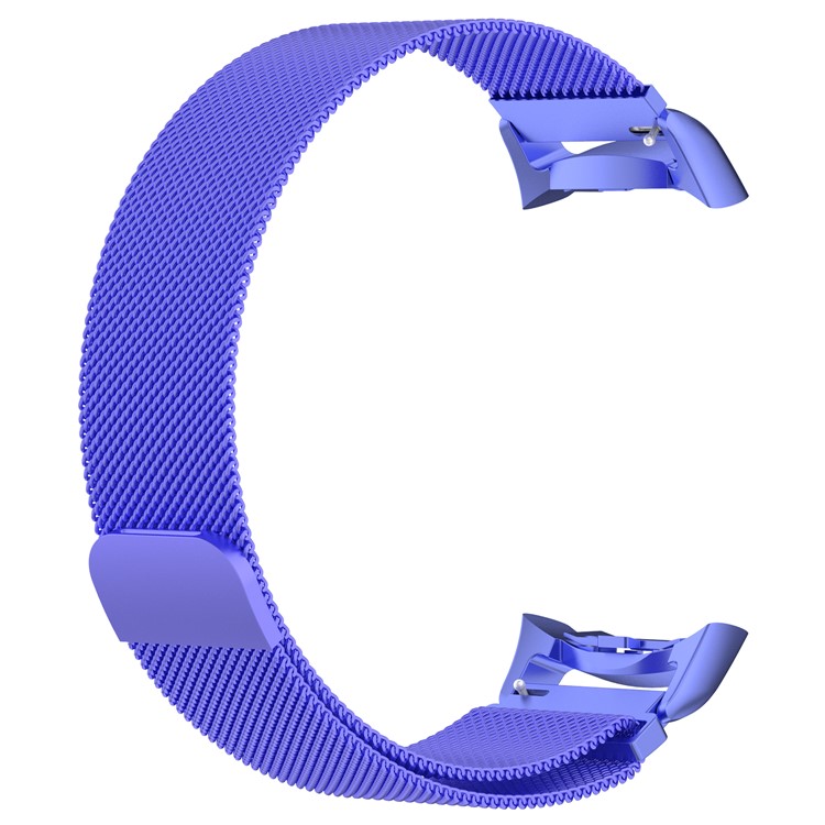 Magnetic Milanese Loop Stainless Steel Woven Wrist Watch Strap for Samsung Gear Fit2 R360 - Blue-3