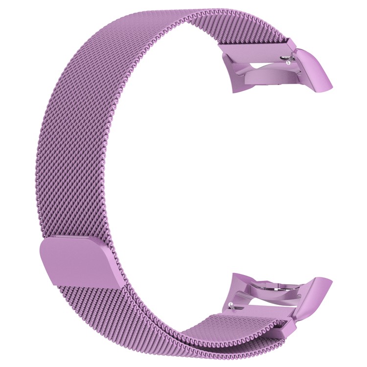 Magnetic Milanese Loop Stainless Steel Woven Replacement Wrist Watch Band for Samsung Gear Fit2 R360 - Purple-2